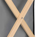 Cos de rufe cu 3 compartimente, cadru din lemn, 67x42x57 cm, 105 litri