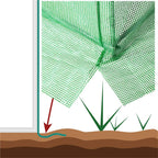 Folie inlocuire pentru sera 200x200x200 cm, PE 140g/mp cu plasa PP, UV4, 4 ferestre si usa cu fermoar, verde