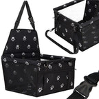 Geanta auto de transport animale de companie, caini si pisci, negru, 40x43x30cm