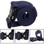 Curea centura Tactical Combat pentru barbati 3.5 x 125 cm, rezistent, albastru inchis