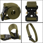 Curea centura Tactical Combat pentru barbati 3.5 x 125 cm, rezistent, verde