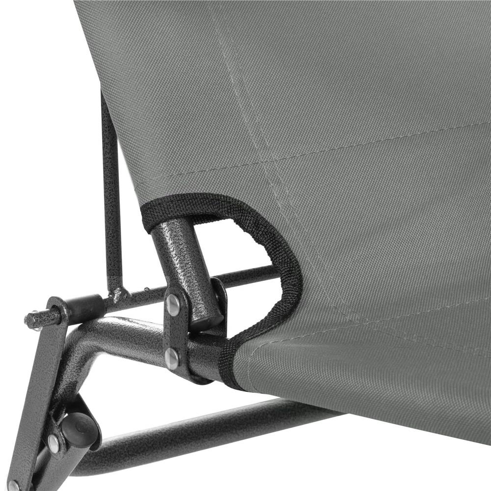 Sezlong pliabil  GC30, Relax Zero Gravity, 80x60x153cm, gri mediu