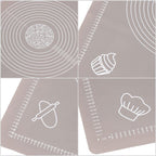 Plansa din silicon alimentar de framantat aluat, rezistenta la temperaturi ridicate, 65x45cm, gri