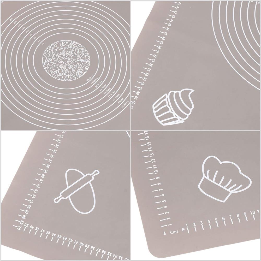 Plansa din silicon alimentar de framantat aluat, rezistenta la temperaturi ridicate, 65x45cm, gri