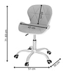 Scaun de birou ergonomic, tapitat cu piele ecologica, 120kg, alb gri