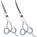 Set de ingrijire pentru animale de companie, cu 4 foarfece pentru tuns si accesorii