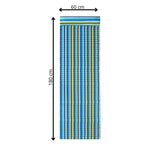 Saltea pentru plaja pliabila, din spuma, ultra-usoara, cu perna si maner de transport, 60x180cm, albastru galben