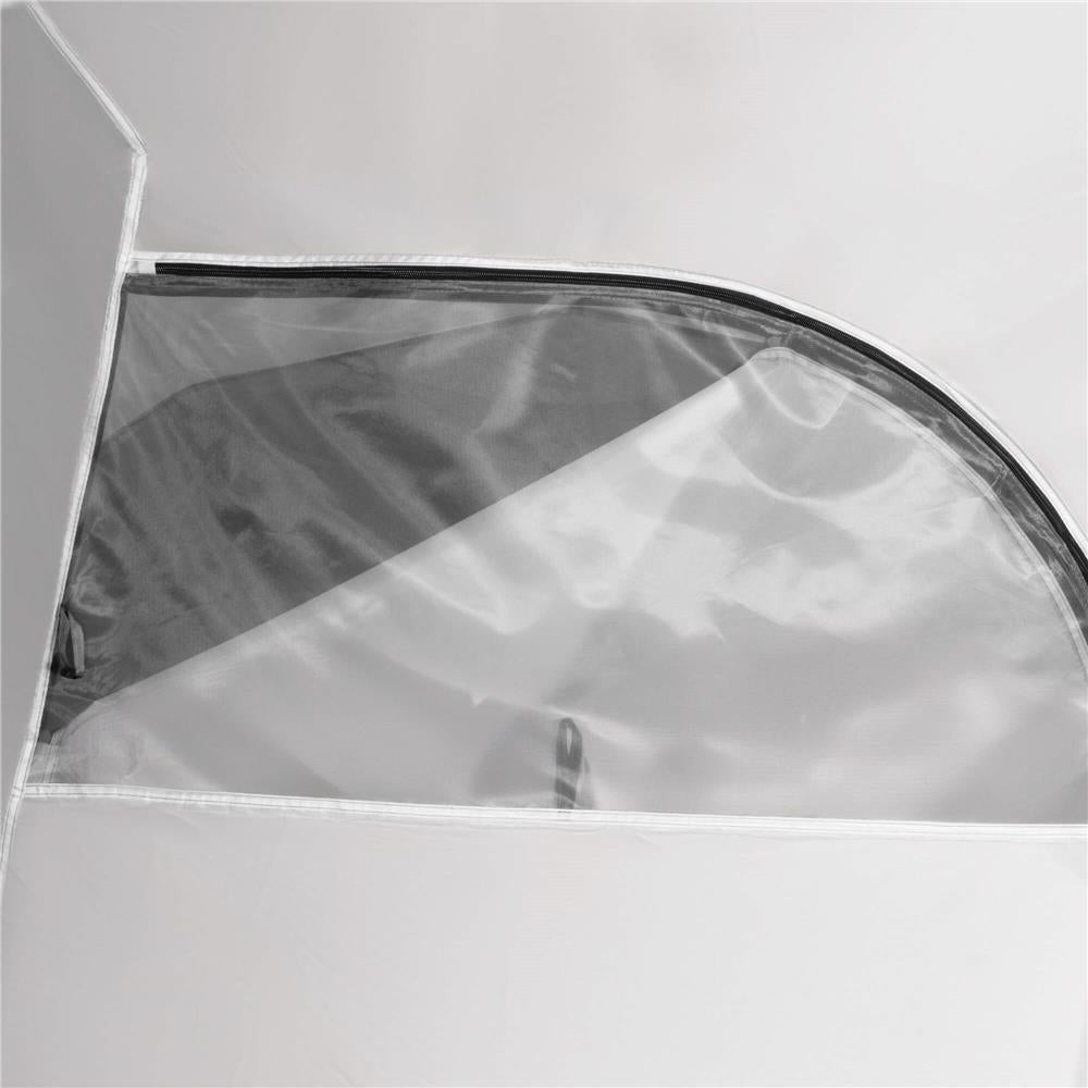 Cort camping, impemeabil, 2 camere + hol, 4 locuri, 460x200x245cm, verde