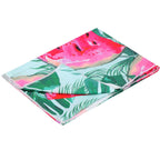 Prosop de plaja cu uscare de rapida, husa de transport, 90x180cm, model pepene verde