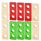 Trusa de unelte pliabila pentru copii din lemn natural , 26 unelte si accesorii