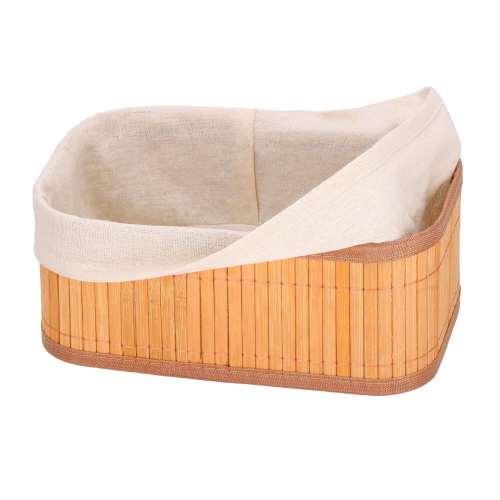 Set 3 cutii organizatoare din bambus, diverse dimensiuni, maro