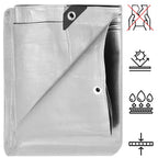 Prelata din polietilena impermeabila laminata, 270g/m2, 4x8m, gri