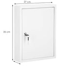 Cutie metalica din otel pentru 42 chei, echipata, 35x27x8cm, alba