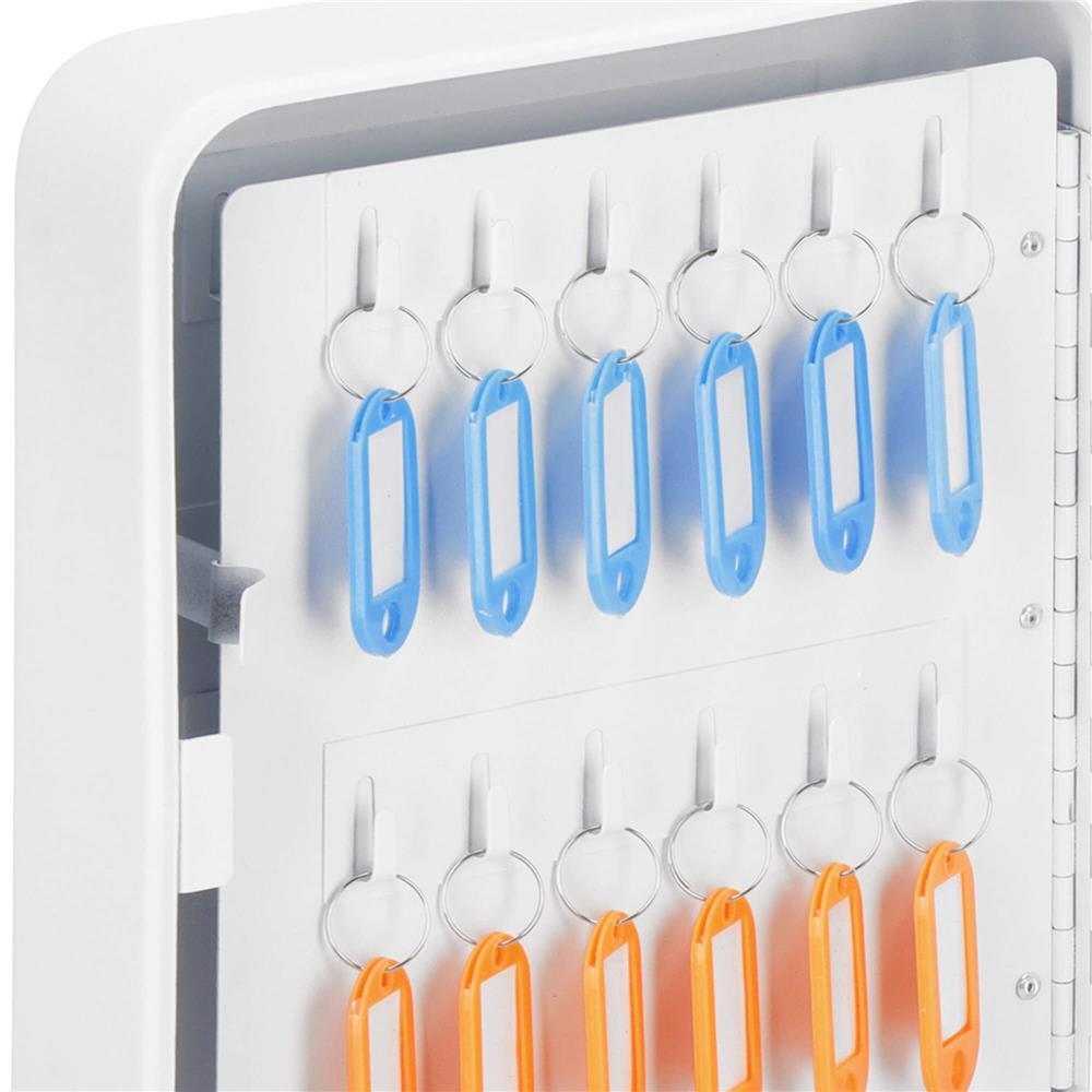 Cutie metalica din otel pentru 48 chei, echipata, 25x20x7.5cm, alba