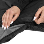 Sac de dormit tip mumie, cu geanta de transport, 210x73cm, 8-20grade, culoare negru