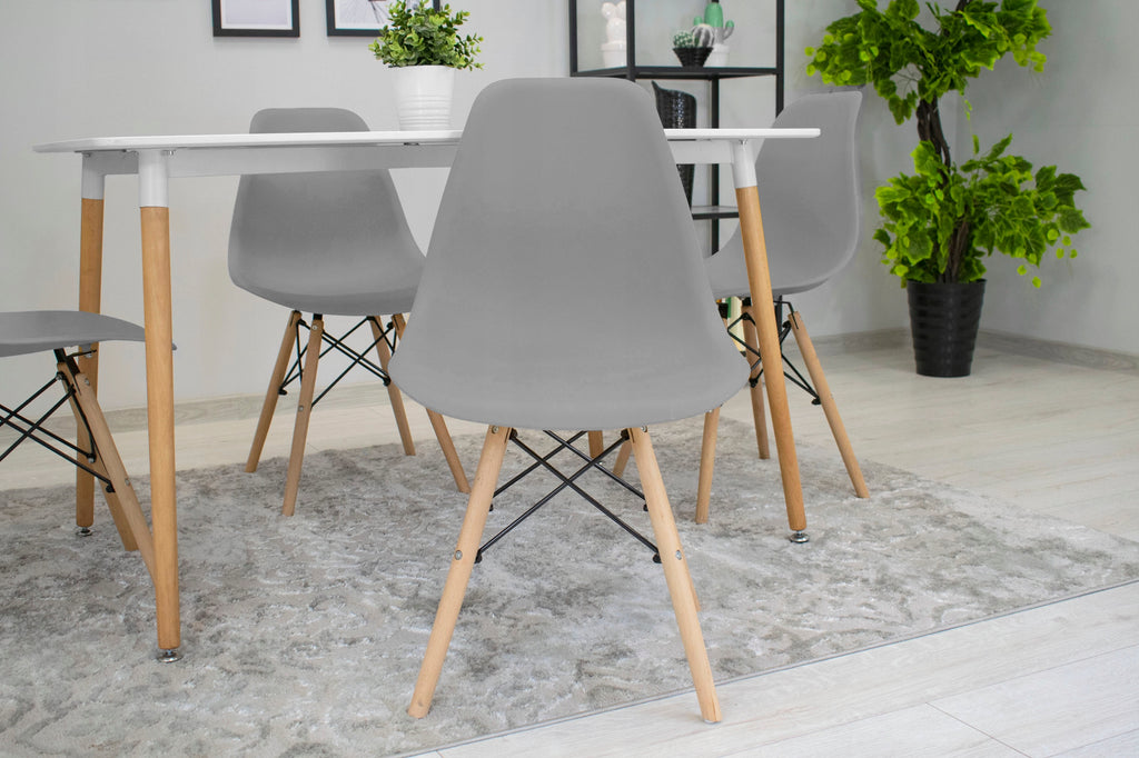Scaun dining Scandinav pentru bucatarie, 38x42x82cm, gri