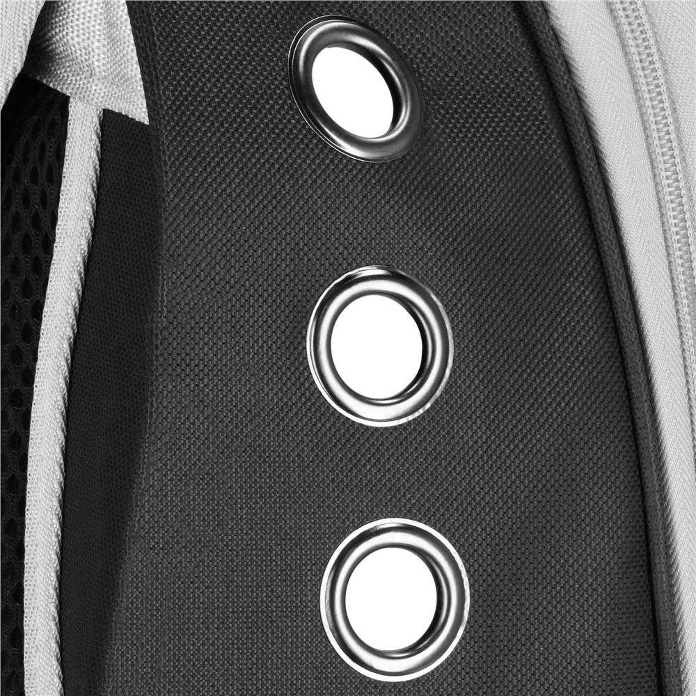 Rucsac transport animale talie mica-medie, maxim 12 kg, hublou panoramic transparent, buzunare laterale, negru