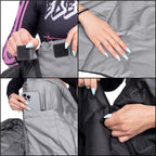 Sac de dormit tip mumie, cu geanta de transport, 210x80cm, 0-10grade, culoare negru gri