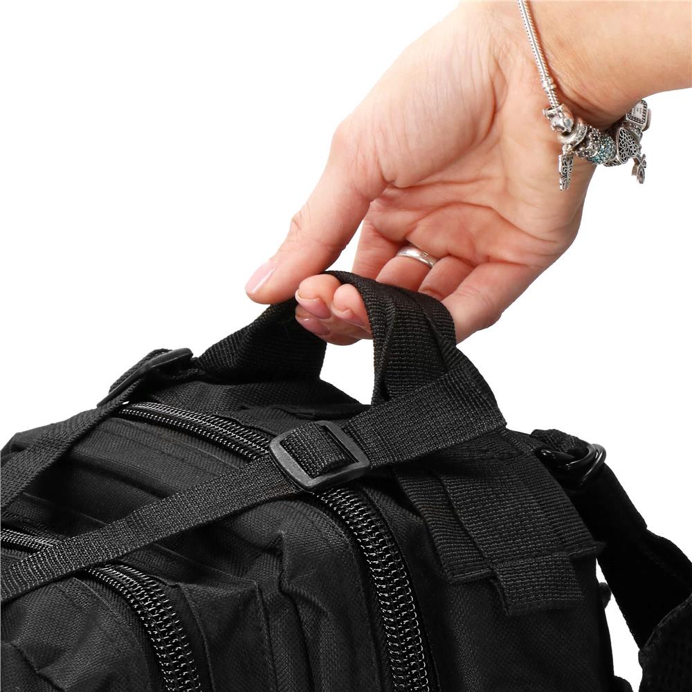 Rucsac militar pentru drumetie, impermeabil, ultra usor, 4 compartimente, culoare negru