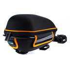 Geanta bicicleta cu prindere pe portbagaj tija sa 28x19x17 cm, 10L, poliester, borseta spate cu suport aluminiu, negru