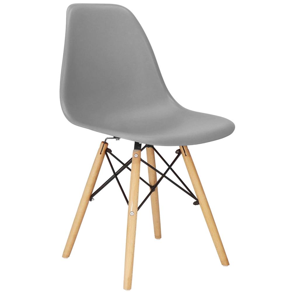 Scaun dining Scandinav pentru bucatarie, 38x42x82cm, gri inchis