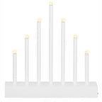 Lumanari decorative de Craciun, 7 becuri tip LED, culoare argintiu