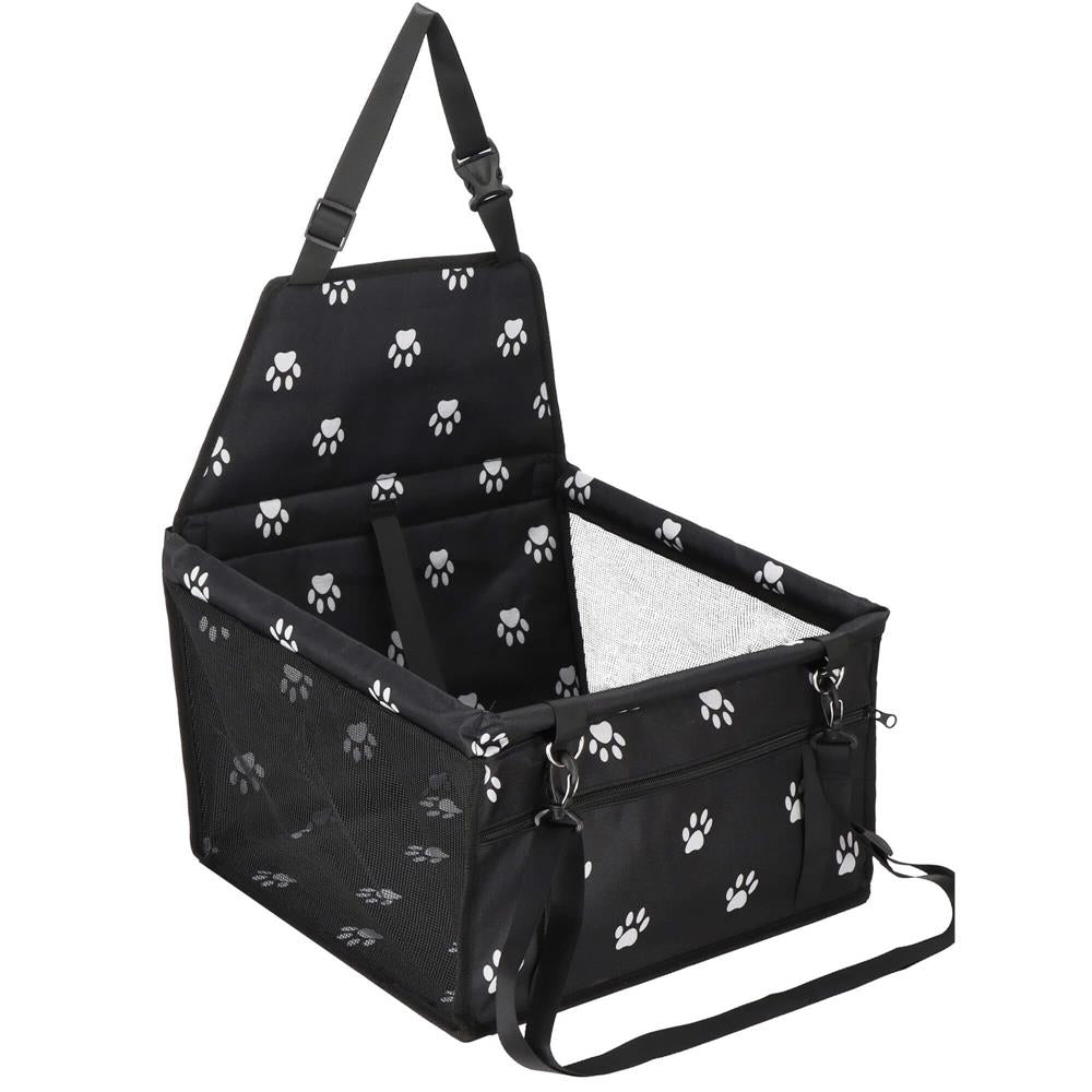 Geanta auto de transport animale de companie, caini si pisci, negru, 40x43x30cm