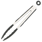 Set  12 ustensile de bucatarie din silicon termorezistent si maner din bambus, gri