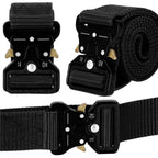 Curea centura Tactical Combat pentru barbati 3.5 x 125 cm, rezistent, negru