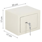 Seif standard cu cheie, 170x230x170 mm, Otel, Bej