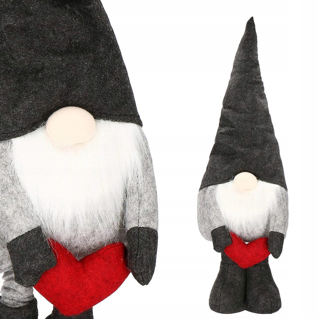 Figurina Craciun, Spiridus, picioare telescopice, inaltime extensibila 63-93cm