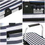 Geanta pentru picnic sau plaja, termoizolanta, 28 litri, alb albastru