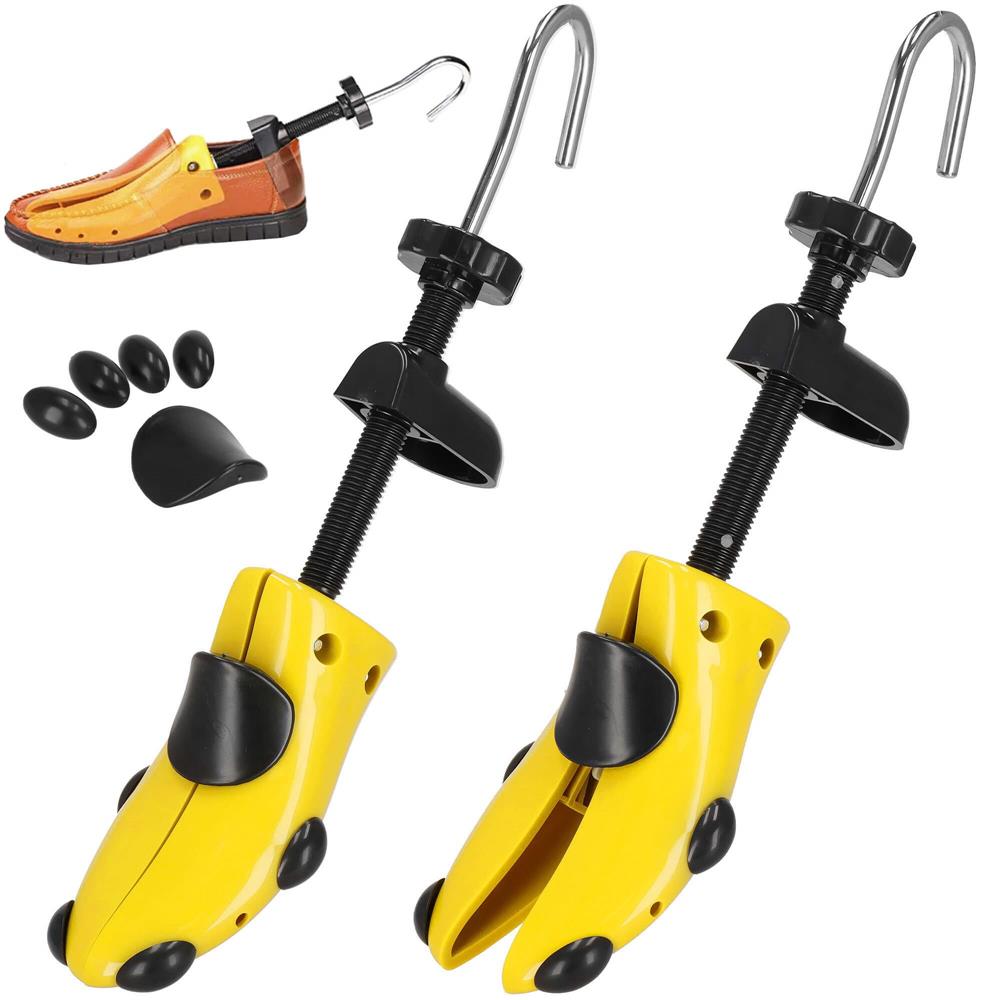 Set 2 sanuri pentru largit si alungit pantofi, din plastic, marime 44-46, galben