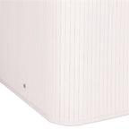 Cos de rufe din bambus cu capac, 2 compartimente, sac detasabil, volum 100L, 54x35x60cm, alb