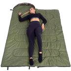 Sac de dormit tip mumie, cu geanta de transport, 210x73cm, 8-20grade, culoare camuflaj