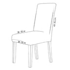 Husa pentru scaun, marime universala, poliester si spandex, 38x70cm, alb, gri si galben