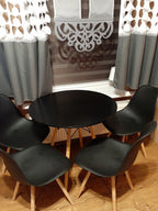 Scaun dining Scandinav pentru bucatarie, 38x42x82cm, negru