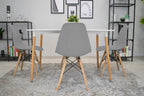 Set 4 scaune dining Scandinav pentru bucatarie, 38x42x82cm, gri