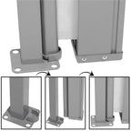 Paravan lateral pentru intimitate, extensibil, sistem fixare inclus, 160x300cm, gri deschis