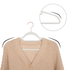 SONGMICS Set 30 umerase catifea cu carlig rotativ, 44x24 cm, alb