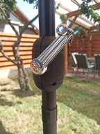 Umbrela terasa gradina, cu manivela si inclinare, diametru 300cm, Taupe