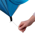 Cort plaja autoexpansibil POP-UP cu plasa ventilatie si protectie UV, 160x140x115 cm, albastru