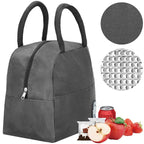 Geanta frigorifica cu izolatie termica pentru mancare, 21x10x23cm, gri