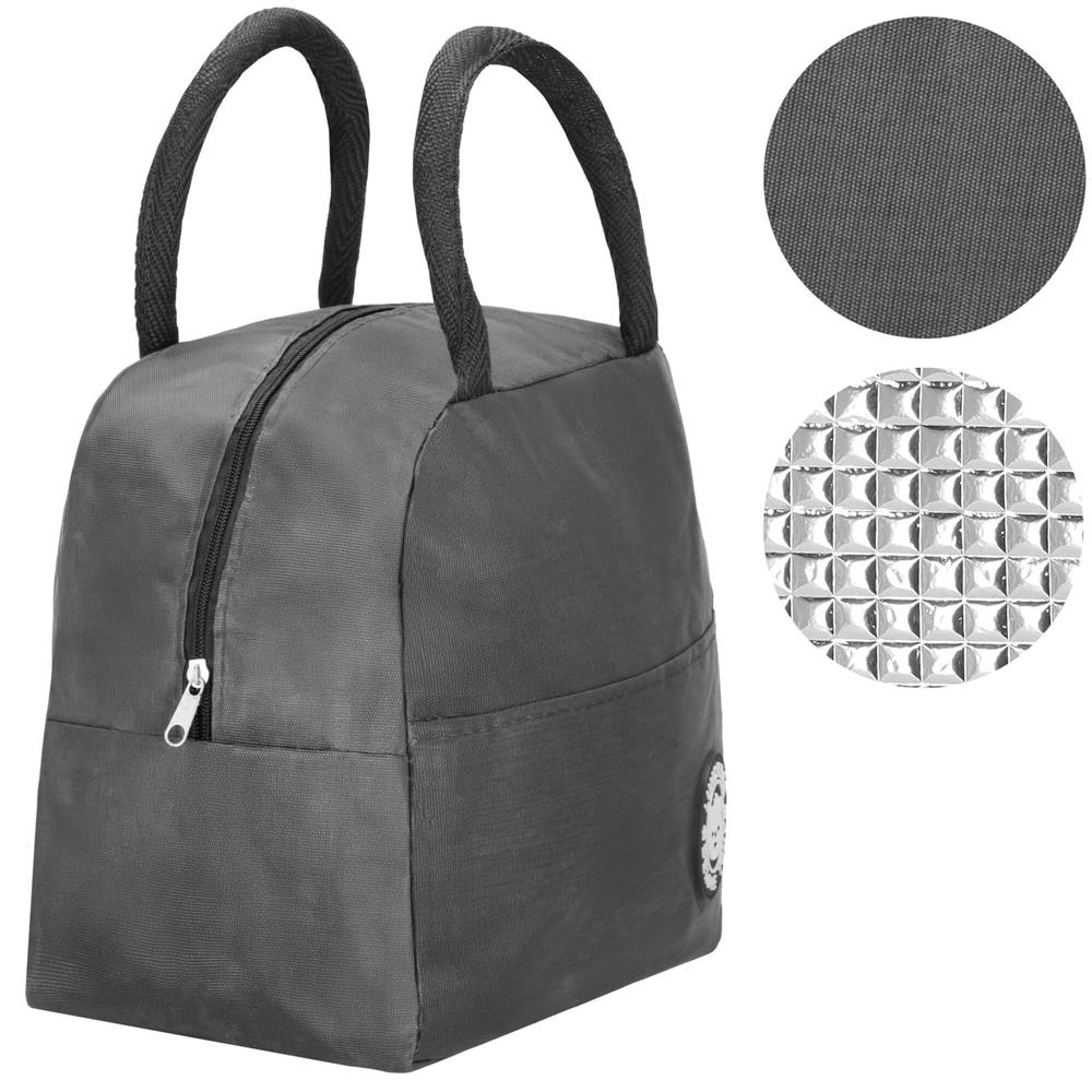 Geanta frigorifica cu izolatie termica pentru mancare, 21x10x23cm, gri