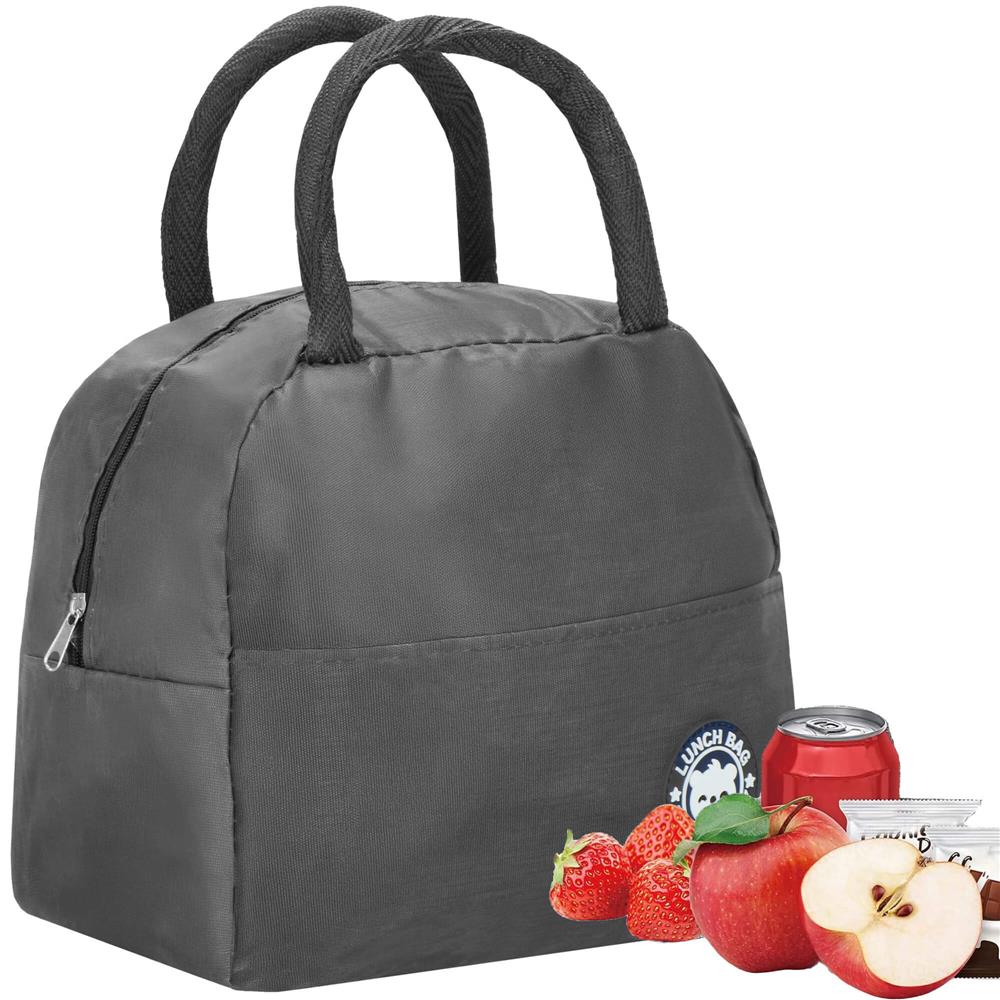 Geanta frigorifica cu izolatie termica pentru mancare, 21x10x23cm, gri