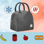 Geanta frigorifica cu izolatie termica pentru mancare, 21x10x23cm, gri