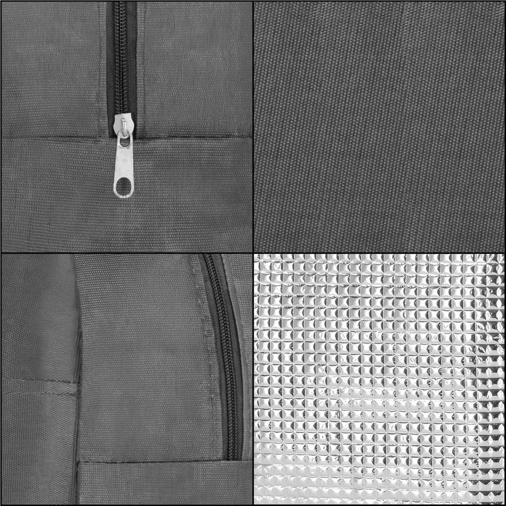 Geanta frigorifica cu izolatie termica pentru mancare, 21x10x23cm, gri