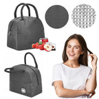 Geanta frigorifica cu izolatie termica pentru mancare, 21x10x23cm, gri