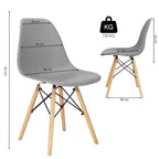 Scaun dining Scandinav pentru bucatarie, 38x42x82cm, gri inchis