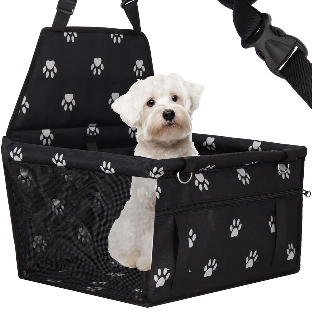 Geanta auto de transport animale de companie, caini si pisci, negru, 40x43x30cm